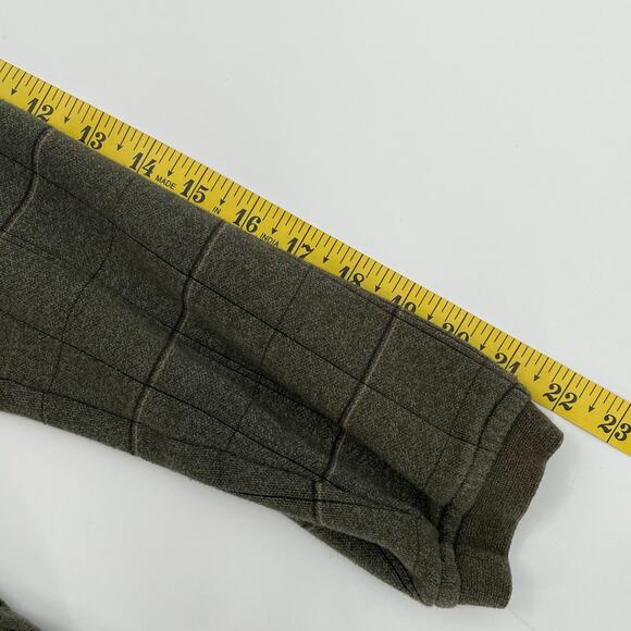 Arrow Men's Polo Sweater, Relaxed Fit, Green Plaid, Size M Casual Comfortable - Picture 7 of 9